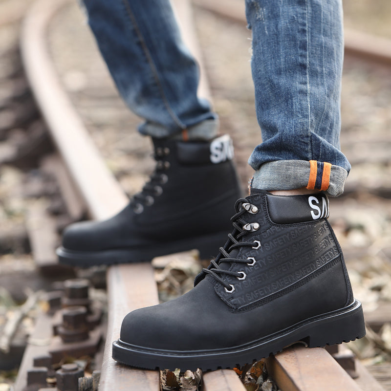 Waterproof Spark-proof Steel Toe Safety Work Boots - 661/636